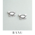 Sterling Silver Crab Stud Earrings – 925 Silver Push-Back Nautical Jewelry