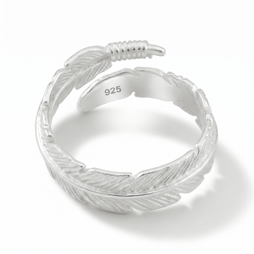 925 Sterling Silver Feather Ring - BANU